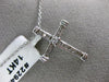 ESTATE .32CT DIAMOND 14KT WHITE GOLD 3D CLASSIC CROSS FLOATING PENDANT #22948