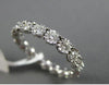 ESTATE .92CT DIAMOND 14KT WHITE GOLD HANDCRAFTED HEART ETERNITY ANNIVERSARY RING
