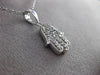 ESTATE .28CT DIAMOND 14KT WHITE GOLD CHAMSA HAND OF GOD FLOATING PENDANT #24457