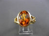 ESTATE LARGE 7.0CT AAA EXTRA FACET CITRINE 14KT YELLOW GOLD 3D SOLITARE RING