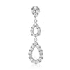 ESTATE 1.50CT DIAMOND 14KT WHITE GOLD TEAR DROP PER GRADUATING JOURNEY EARRINGS