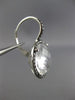 ESTATE MASSIVE 7.0CT CZ 14KT WHITE GOLD 3D ROUND HALO LEVERBACK HANGING EARRINGS