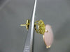 ESTATE LARGE .50CT TOPAZ & AVENTURINE 18KT YELLOW & ROSE GOLD HANGING EARRINGS
