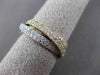 ESTATE LARGE 1.86CT DIAMOND 14K WHTE YELLOW & ROSE GOLD DOUBLE ROW TRINITY RING