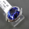 ESTATE WIDE 2.52CT DIAMOND & TANZANITE 18KT WHITE GOLD INFINITY ENGAGEMENT RING