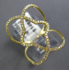 ESTATE WIDE .29CT DIAMOND 18K YELLOW GOLD CLASSIC STAR FLOWER INFINITY LOVE RING