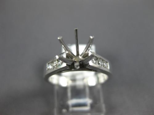 .36CT DIAMOND 14KT WHITE GOLD 3D ROUND CHANNEL SEMI MOUNT ENGAGEMENT RING #15824