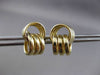 ESTATE 14KT YELLOW GOLD HANDCRAFTED 3D DOUBLE LOVE KNOT POST EARRINGS #23938