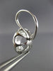 ESTATE MASSIVE 7.0CT CZ 14KT WHITE GOLD 3D ROUND HALO LEVERBACK HANGING EARRINGS