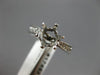 ESTATE .35CT DIAMOND 14KT WHITE GOLD 3D FLOWER SEMI MOUNT ENGAGEMENT RING #17452