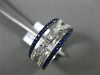 ESTATE WIDE 1.05CT DIAMOND & AAA SAPPHIRE 14K WHITE GOLD LOVE ANNIVERSARY RING