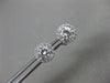 ESTATE .65CT DIAMOND 14KT WHITE GOLD ROUND CLASSIC SOLITAIRE HALO STUD EARRINGS