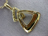 ESTATE LARGE .42CT DIAMOND 18K YELLOW GOLD MATTE & SHINY DOUBLE TRIANGLE PENDANT