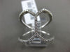 ESTATE LARGE .28CT DIAMOND 14KT WHITE GOLD 3D OPEN DOUBLE PENTAGON FUN RING