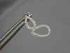 ESTATE .28CT DIAMOND 14KT WHITE GOLD 3D OPEN TEAR DROP HANGING FUN EARRINGS