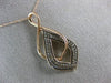 ESTATE .33CT CHOCOLATE FANCY DIAMOND 14KT ROSE GOLD 3D CLASSIC TEAR DROP PENDANT