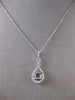 ESTATE LARGE .35CT DIAMOND 18KT WHITE GOLD INFINITY FLOATING SEMI MOUNT PENDANT