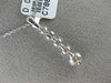 ESTATE .45CT DIAMOND 18KT WHITE GOLD 3D 5 STONE ROUND JOURNEY FLOATING PENDANT