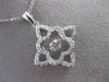 ESTATE .50CT DIAMOND 14KT WHITE GOLD SOLITAIRE FILIGREE FLOATING 3D PENDANT