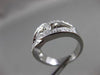 ANTIQUE WIDE .70CT DIAMOND 14KT WHITE GOLD OPEN LOVE INFINITY FUN RING #11096