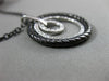 ESTATE .50CT DIAMOND 14KT WHITE & BLACK GOLD 3D TRI CIRCLE ROPE FLOATING PENDANT