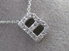 ESTATE .20CT DIAMOND 14KT WHITE GOLD 3D " B " INITIAL FLOATING PENDANT #19406