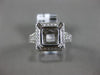 ESTATE LARGE 1.41CT DIAMOND 14KT WHITE GOLD PRINCESS SEMI MOUNT ENGAGEMENT RING