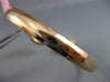 ESTATE .10CT DIAMOND & AAA MOON STONE 14KT ROSE GOLD TWO STONE BANGLE BRACELET
