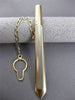 ESTATE 14KT WHITE & YELLOW GOLD MATTE & SHINY MENS TIE BAR CLIP WITH SAFETY #963