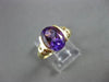 ESTATE WIDE 1.0CT AAA AMETHYST 14KT YELLOW GOLD SOLITAIRE COCKTAIL RING #22646
