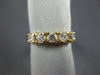ESTATE .80CT DIAMOND 14KT YELLOW GOLD 3D 5 STONE PRONG ANNIVERSARY RING #5430