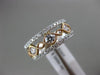 ESTATE WIDE .87CT DIAMOND 18KT WHITE & ROSE GOLD 3/4TH ETERNITY ANNIVERSARY RING