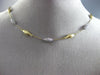 ESTATE 1.35CT DIAMOND 14K WHITE & YELLOW GOLD MATTE SHINNY BY THE YARD NECKLACE