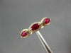 ESTATE .71CT DIAMOND & AAA RUBY 14K YELLOW GOLD 3D HALO WEDDING ANNIVERSARY RING