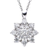 ESTATE .84CT ROUND DIAMOND 18KT WHITE GOLD 3D SNOW FLAKE SHOOTING STAR PENDANT