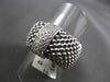 ESTATE WIDE .35CT DIAMOND 14KT WHITE GOLD PAVE FLEXIBLE WOVEN MESH RING F/G VS