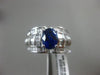 ESTATE WIDE 3.27CT DIAMOND & AAA SAPPHIRE 18KT WHITE GOLD 3D ENGAGEMENT RING