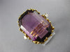 ESTATE EXTRA LARGE 60.20CT DIAMOND & AAA AMETHYST 14KT TWO TONE GOLD 3D FUN RING