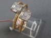 .59CT ROUND & BAGUETTE DIAMOND 18KT WHITE & ROSE GOLD 3D CRISS CROSS SQUARE RING