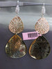 ESTATE LARGE .60CT DIAMOND 14KT WHITE YELLOW & ROSE GOLD SUNBURST PAVE EARRINGS