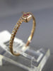 ESTATE .19CT DIAMOND & AAA RUBY 14KT ROSE GOLD 3D CLASSIC CRISS CROSS SNAKE RING