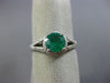 ESTATE 1.39CT DIAMOND & AAA COLOMBIAN EMERALD 14KT WHITE GOLD 3D ENGAGEMENT RING