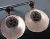 ESTATE LARGE 7.70CT AAA GARNET 14KT ROSE GOLD 3D MATTE CLIP ON HANGING EARRINGS