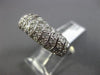 ESTATE WIDE 1.1CT DIAMOND 14K WHITE GOLD MULTI ROW WAVE WEDDING ANNIVERSARY RING