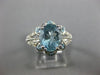 ESTATE WIDE 2.16CT DIAMOND & AAA AQUAMARINE 14KT WHITE GOLD OVAL ENGAGEMENT RING