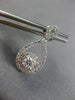 ESTATE .80CT DIAMOND 14KT WHITE GOLD SOLITAIRE INFINITY FLOWER HANGING EARRINGS