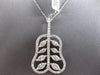 ESTATE LARGE 2.07CT DIAMOND 18KT WHITE GOLD ROUND & MARQUISE EXOTIC PEAR PENDANT
