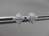 ANTIQUE .32CT DIAMOND 14KT WHITE GOLD SQUARE FLORAL FILIGREE STUD EARRINGS