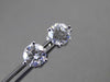 ESTATE LARGE 1.02CT DIAMOND 14KT WHITE GOLD 3D CLASSIC STUD EARRINGS #24088