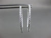 ESTATE LARGE 1.13CT DIAMOND 18KT WHITE GOLD 3D INSIDE OUT ROUND HANGING EARRINGS